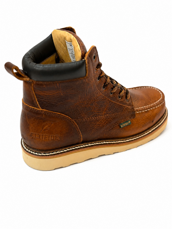 Tan sole roofer boot